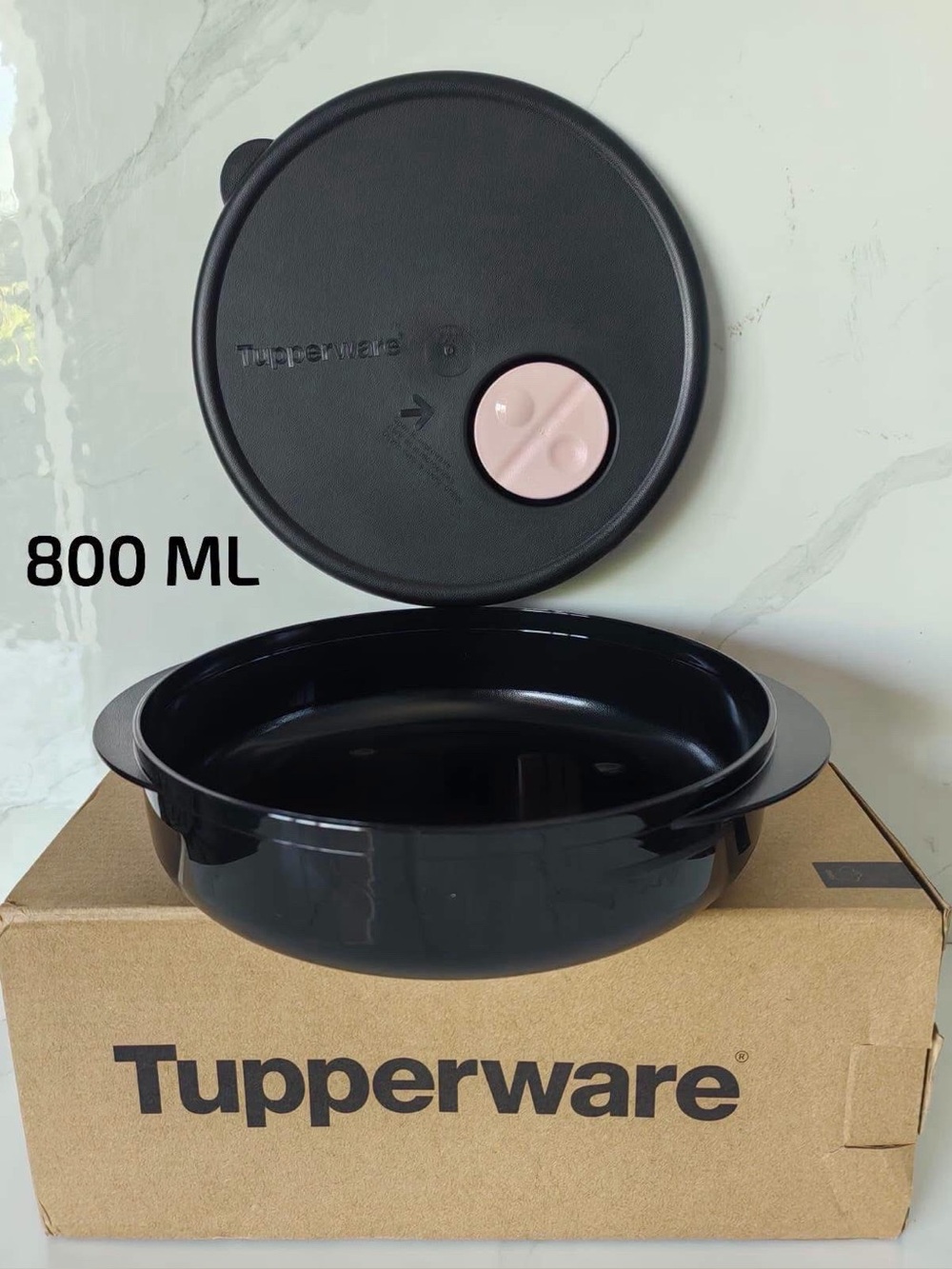 Tupperware Microwave negro 800ml
